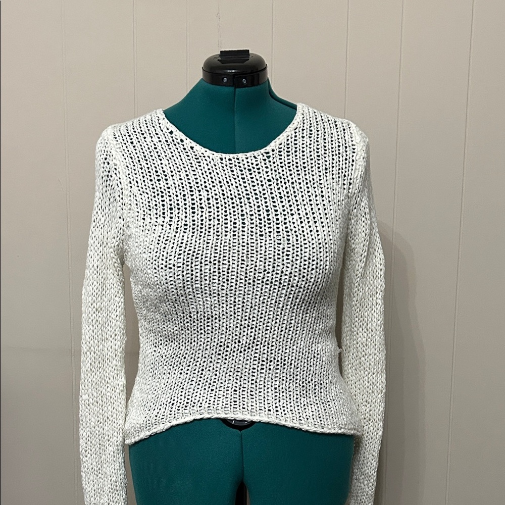 Sans Souci White Women's Knit Sweater